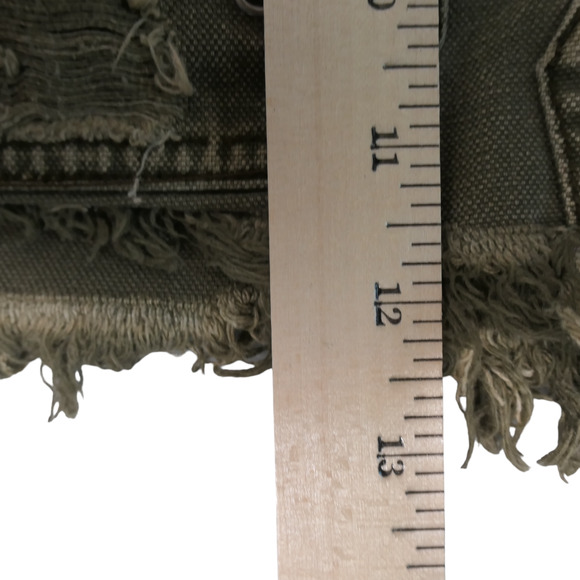 Free People Mini Skirt Womens 26 28 Heavy Denim 100% Cotton Fray Distressed Boho - Picture 8 of 10